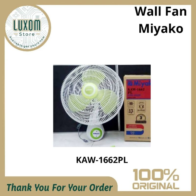 Wall Fan Miyako KAW-1662PL/Wall Fan Miyako/Plastik/Kipas angin dinding