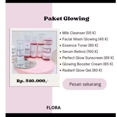 Paket Glowing Cream Wajah Whitening Perawatan Wajah Glowing Glowing Paket Glowing Paket Cream Wajah 