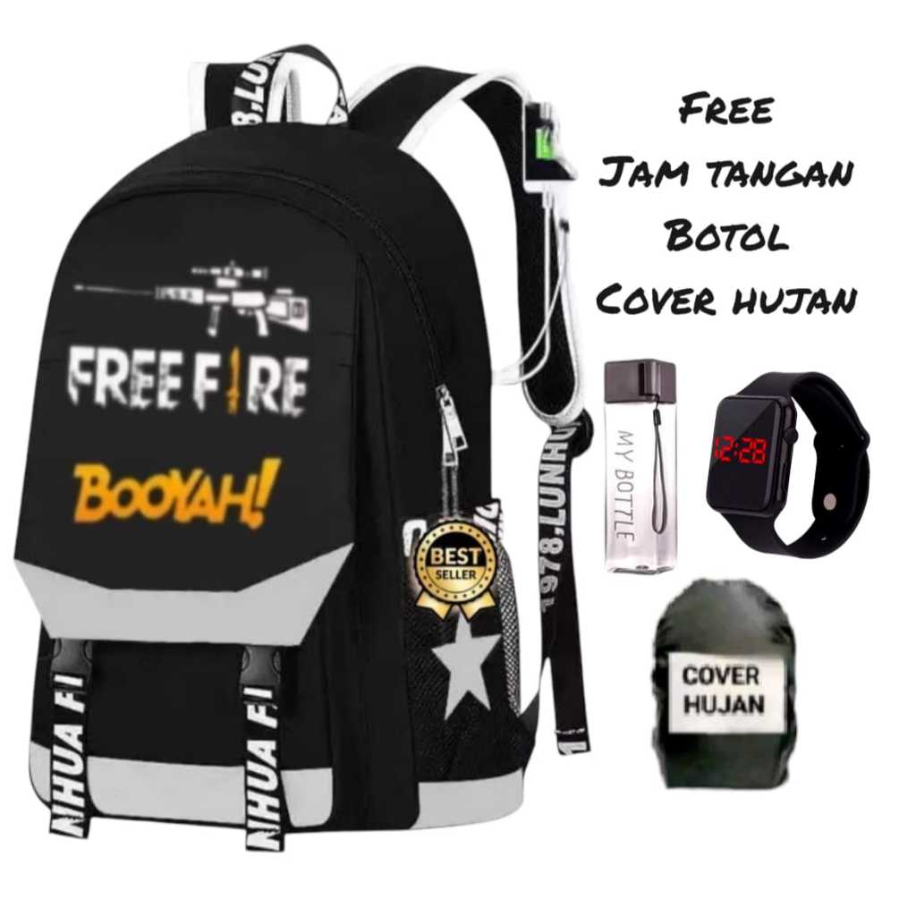 Tas Sekolah Anak Cowok TK SD Booyah free Fire Viral