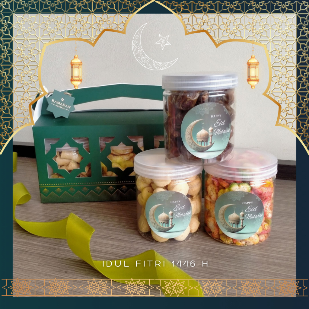 

Hampers Hari Raya Lebaran Isi 3 Jar Kurma dan Snack Premium Bingkisan Idul Fitri