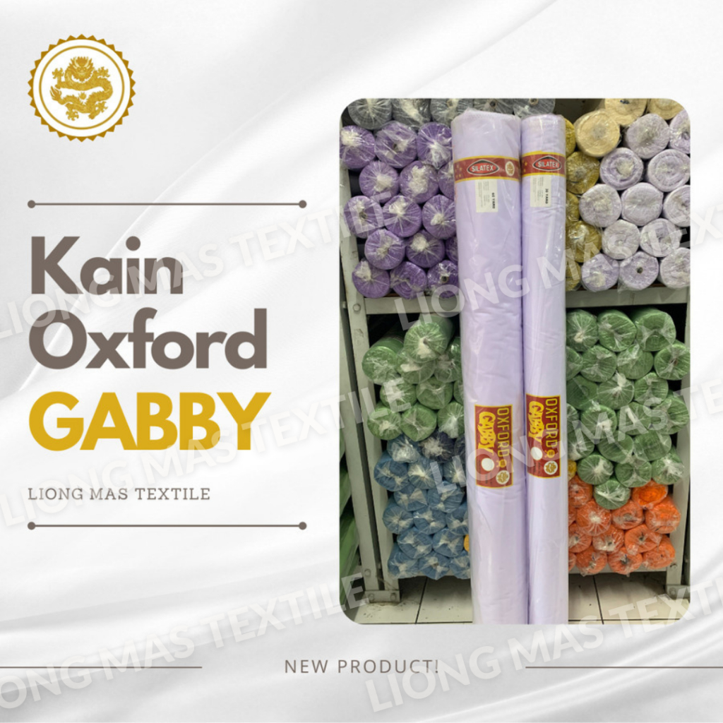 Kain Bahan Seragam Oxford Gabby Roll Warna Putih