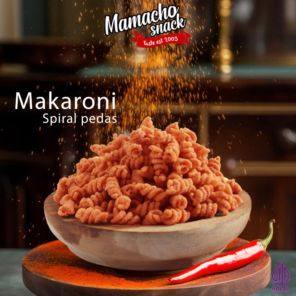 

MAKARONI SPIRAL PEDAS CEMILAN MAKRONI PEDAS GURIH 150gr