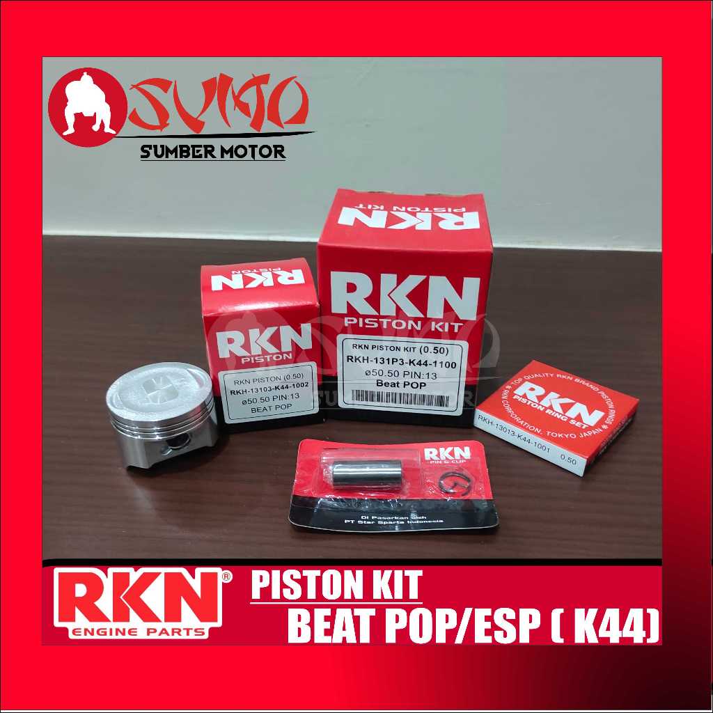 PISTON SEHER KIT BEAT POP/ESP (K44) RKN ORIGINAL ASLI