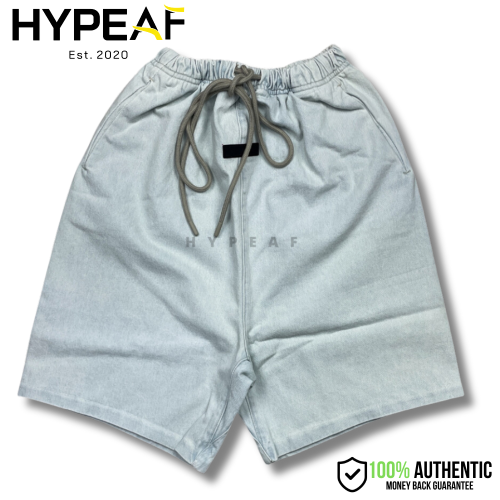 FOG Fear of God Essentials SS24 Light Wash Denim Relaxed Short [100% Authentic]