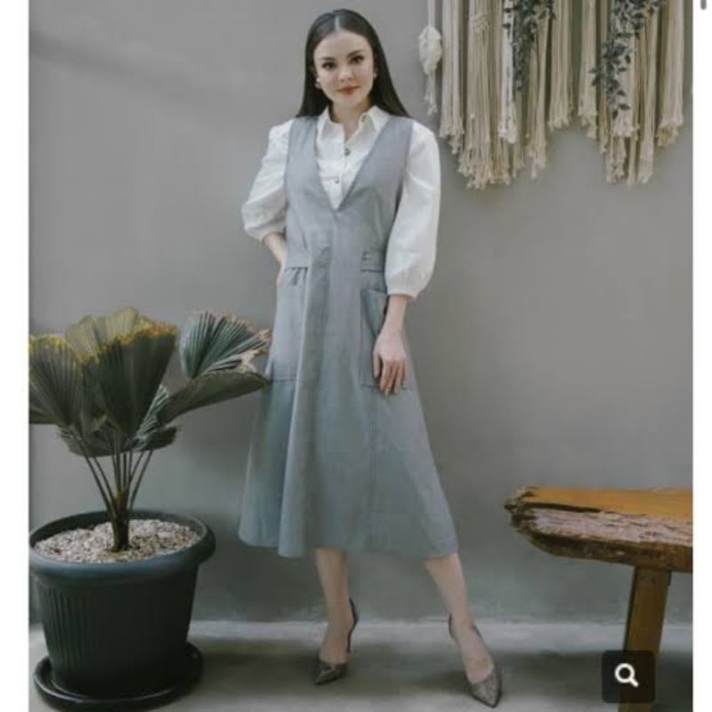 PRELOVED MAVEN KELLAN DRESS DARK GREY