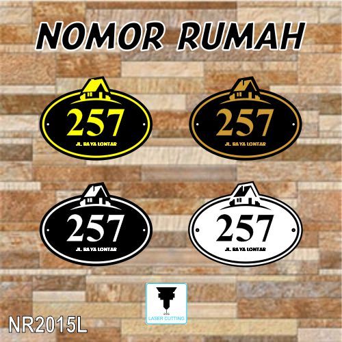 Nomor Rumah Papan Alamat Akrilik Acrylic Custom