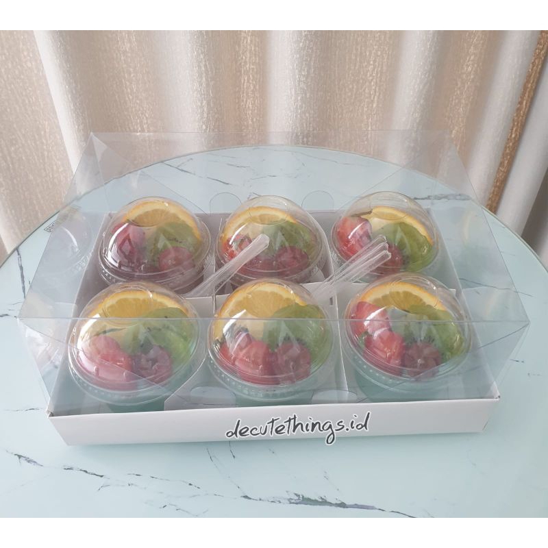 Box Cupcake sekat 6/ Dus sekat 6 tutup mika