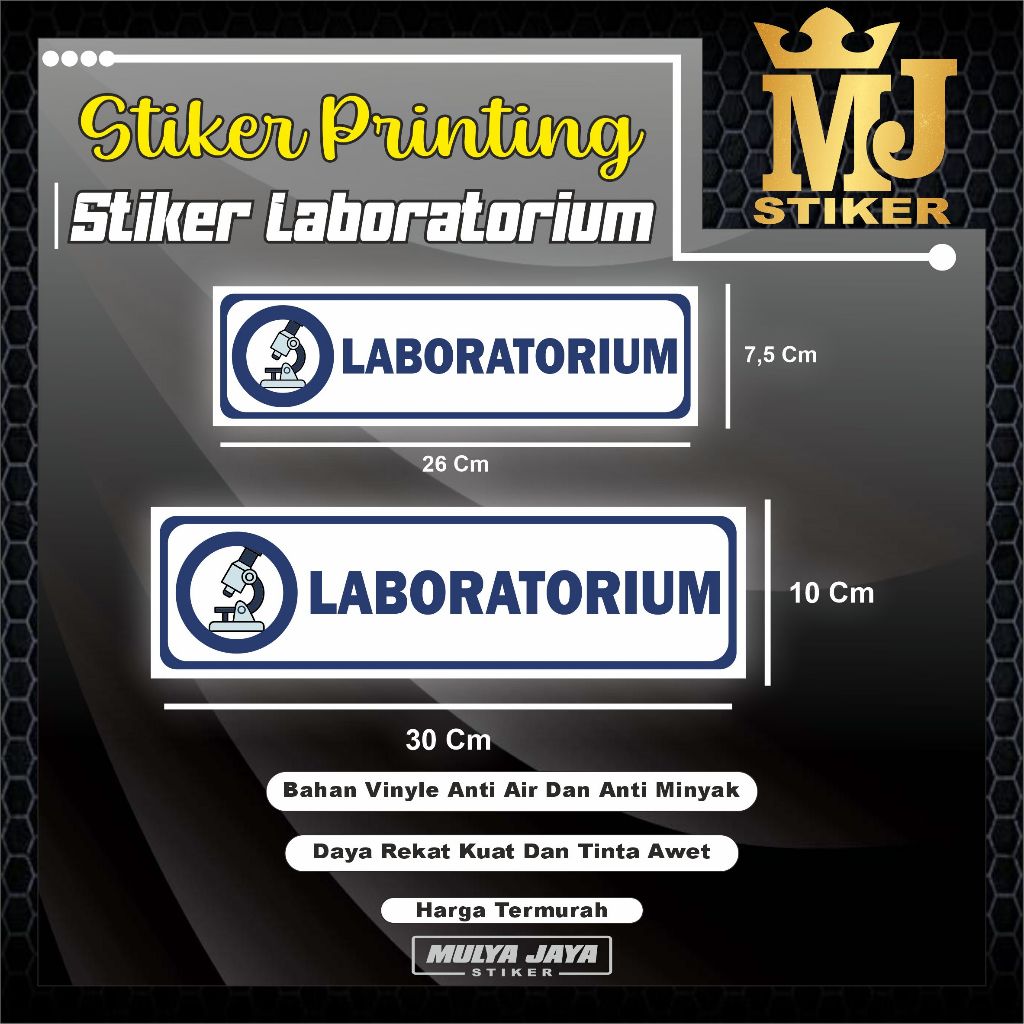 

PROMO Mulya Jaya Stiker Laboratorium / Ruang Laboratorium / Stiker Ruang Lab Klinik Rumah Sakit