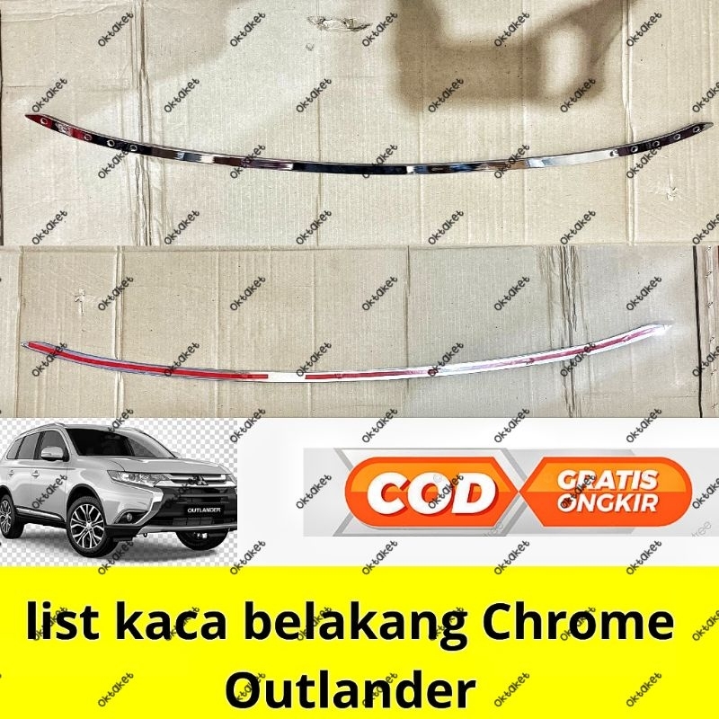 list kaca belakang Outlander chrome