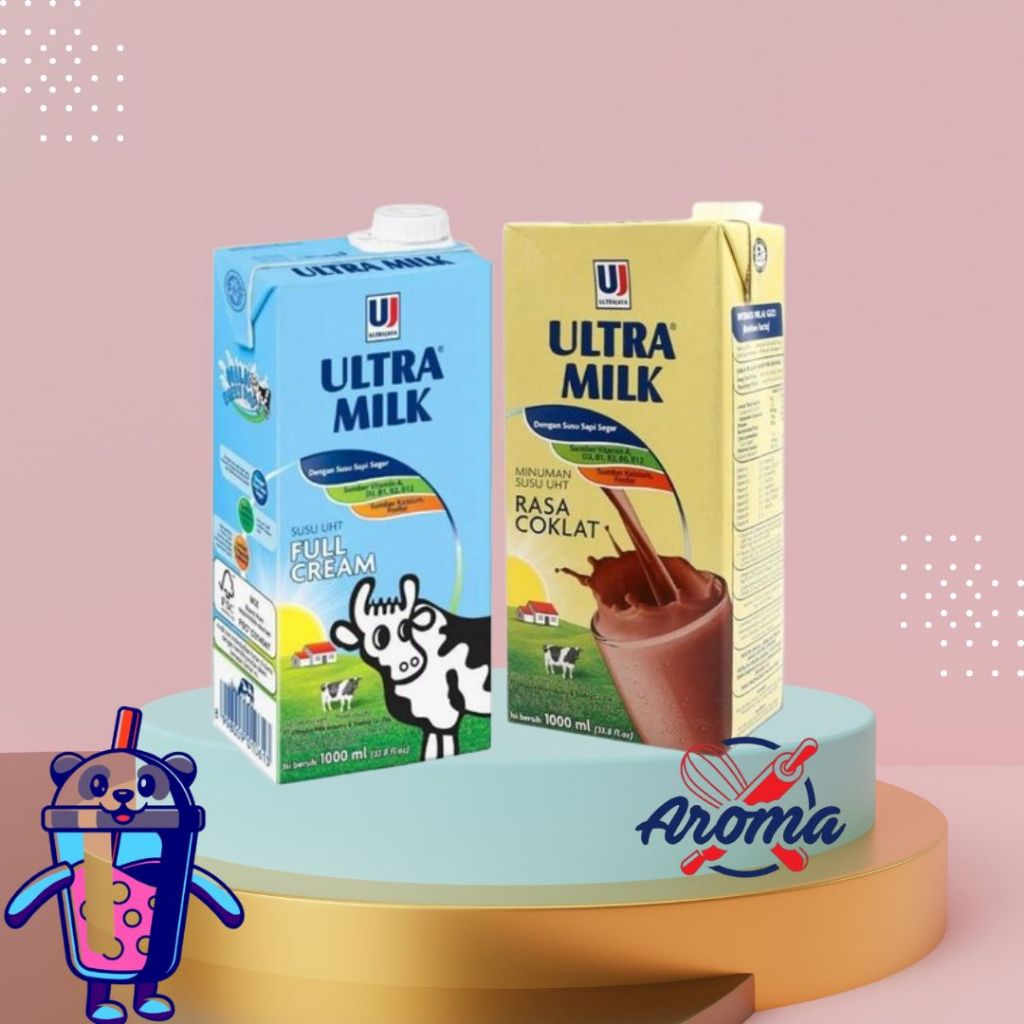 

Ultra Milk UHT coklat dan plain
