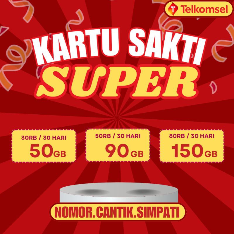 Kartu Perdana COMBO SAKTI dan INTERNET SAKTI SUPER Telkomsel Paket Murah 4,5GB 11GB 18GB NASIONAL