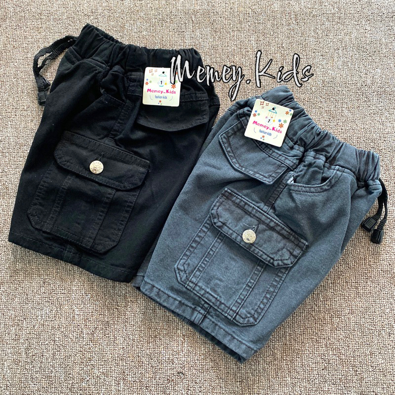 Celana Anak Cargo Jeans Denim / Celana Anak Pendek Cargo Jeans / Celana Pendek Jeans Anak Termurah B