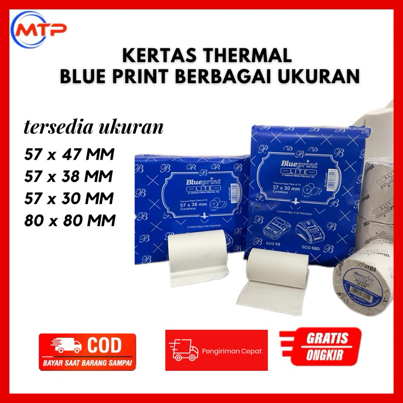 

KERTAS THERMAL BLUEPRINT LITE TERSEDIA DI BERBAGAI UKURAN ISI 10 PCS