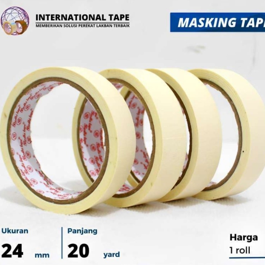 

Masking Tape Solasi kertas 24mm 20 yard - kuning
