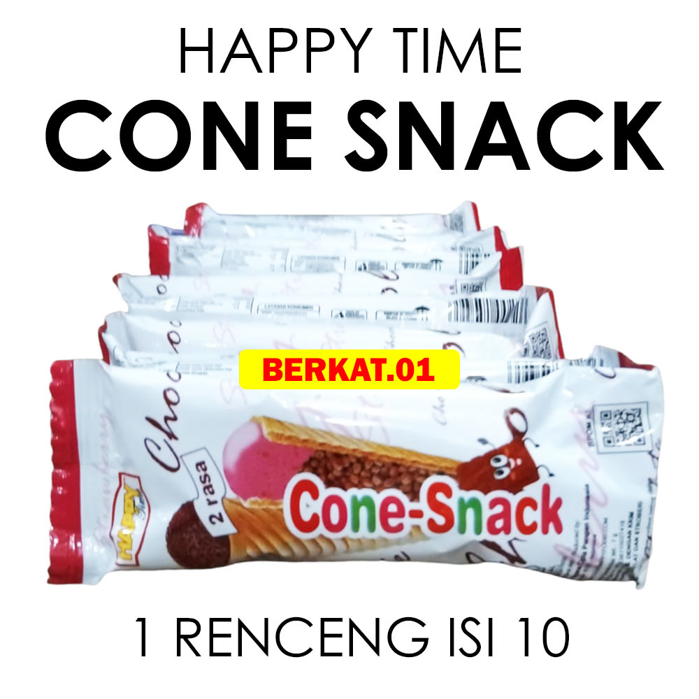 

HAPPY TIME CONE SNACK RENCENG ISI 10