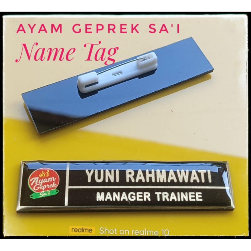 

AYAM GEPREK SA'I NAME TAG / PAPAN NAMA DADA