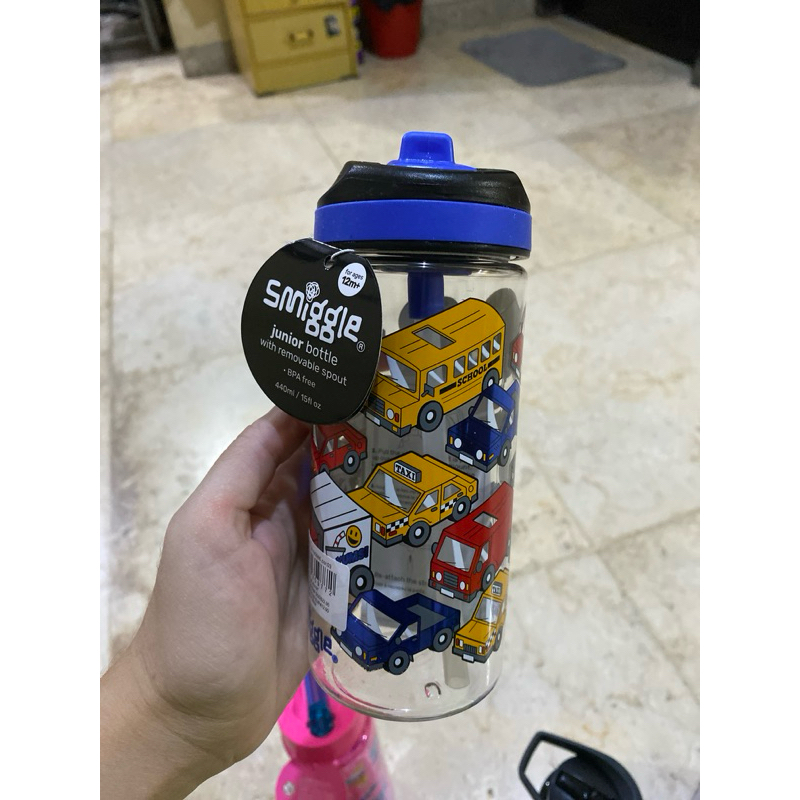Smiggle Botol Minum Anak Laki Laki/Botol Minum Mobil Mobilan/Botol Minum Anak Cowok 440ml Ori Malays