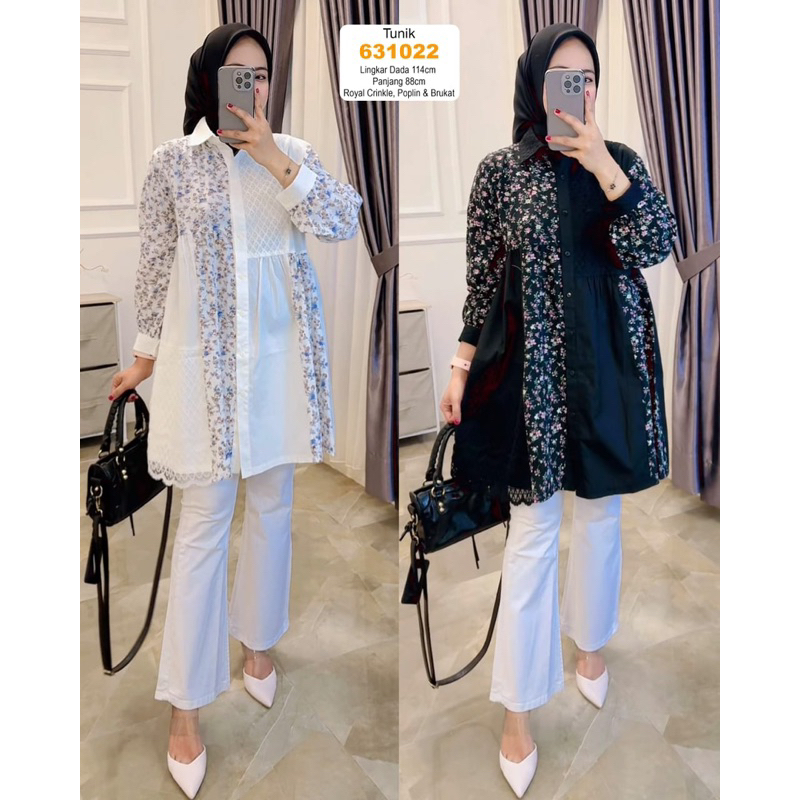 AMORA TUNIK WANITA TERBARU / TUNIK VIRAL / TUNIK SALUR MIX BRUKAT