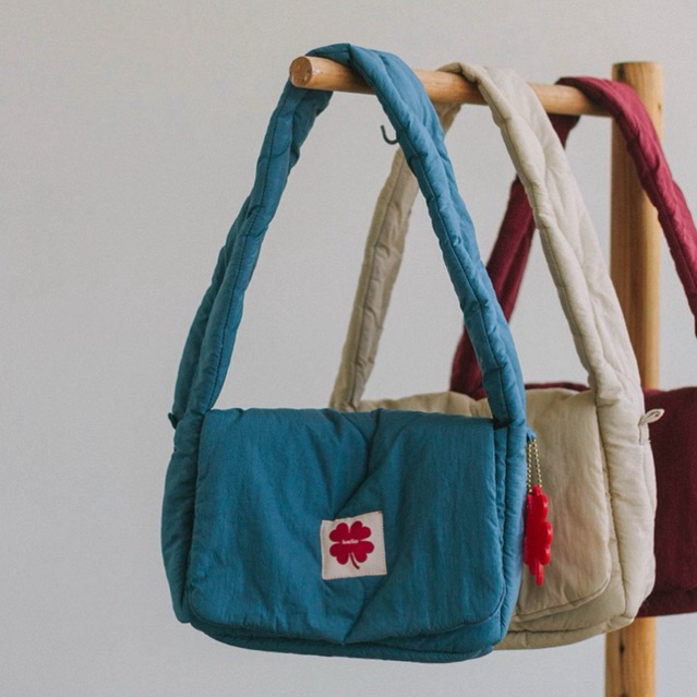 Luella - Anonimite Puffer Bag in Indigo Blue