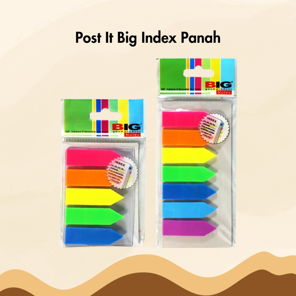 

Sticky Note Big Panah Plastik Index Mark Penanda Pembatas Buku Warna Memo Stick