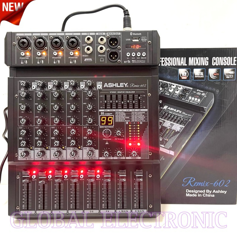 Mixer Ashley Remix 602 / Remix 802 / Remix 1002 Original Ashley 6 Channel 8 Channel 10 Channel Bluet
