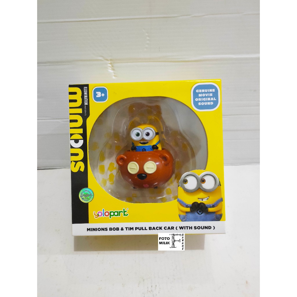 Yolopark Minions Minion Bob and Tim Bear Pull Back Car With Sound Despicable Me