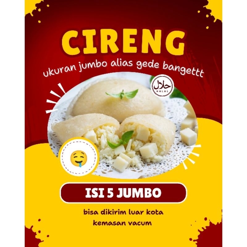 

1 PACK [ISI 5] CIRENG ISI JUMBO RASA KEJU KHAS BANDUNG