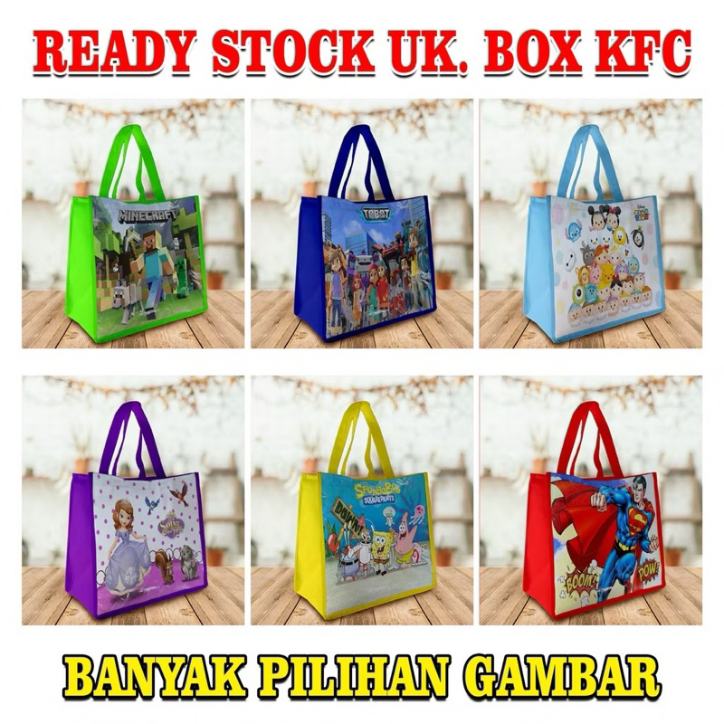 

Goodie Bag Landscape/ Tas Ultah Ready Stok / Tas Ulang Tahun 50gsm tipis