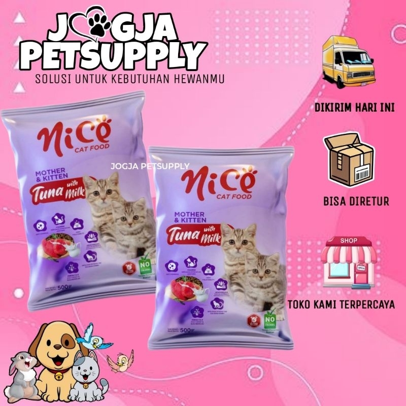 Makanan kucing Nice Mother and Kitten fp 500g