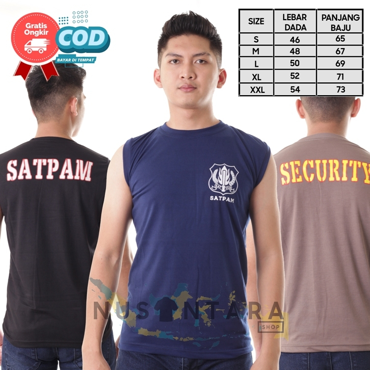 Kaos Singlet Satpam Security Kaos Lekbong  Satpam Security Terbaru