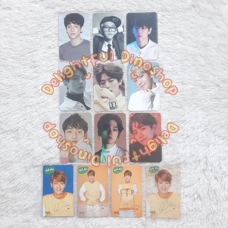 (READY STOCK) EXO 11TH ANNIVERSARY MERCHANDISE REPACKAGE BAEKHYUN PHOTOCARD ABC SET + SUNNY 10 PC SE