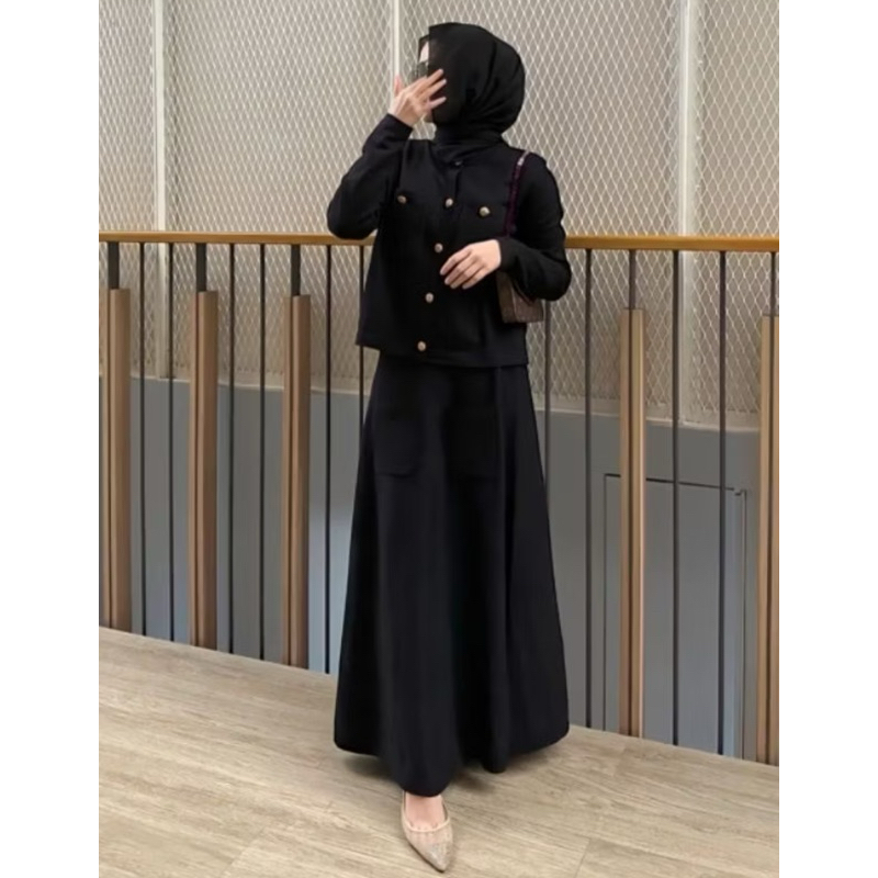 Ima set  black gonegani ready stock Ima Set Sweater GONEGANI - READY