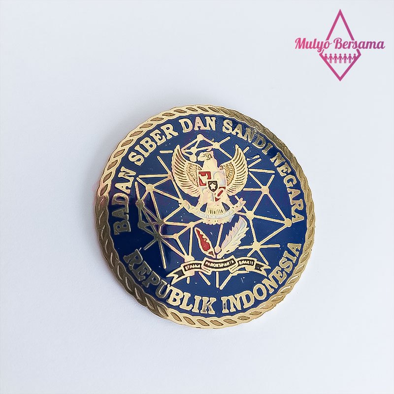 Pin Bros Logo BSSN Model Bulat - Pin BSSN