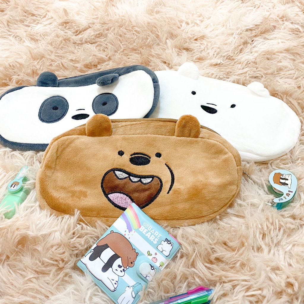 

Pencil Case / Kotak Pensil We Bare Bears / Soft Plush Pencil Case Plushie Velvet Boneka Kain Bulu Beludru Beruang WBB Ice Bear Panda Grizz Grizzly Miniso Harga Grosir Ready COD Lucu Unik Hadiah Souvenir Anak Dewasa