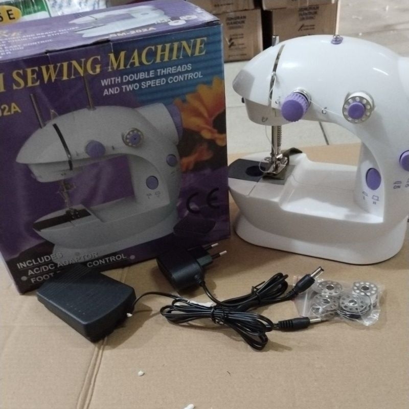 Mesin jahit mini portable sewing machine SM-202