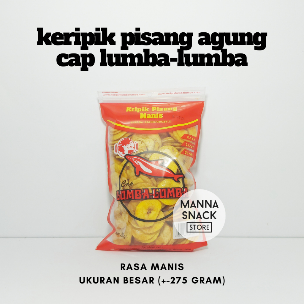 

Manna Snack - Keripik Pisang Agung Cap Lumba-Lumba Oleh-oleh Khas Malang