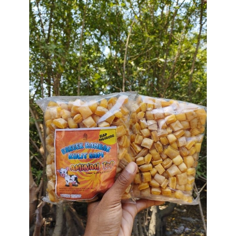 

krupuk kulit sapi mentah/krupuk rambak mentah/dorokdok/jangek/rambak kotak dadu super/krecek rambak 1kg