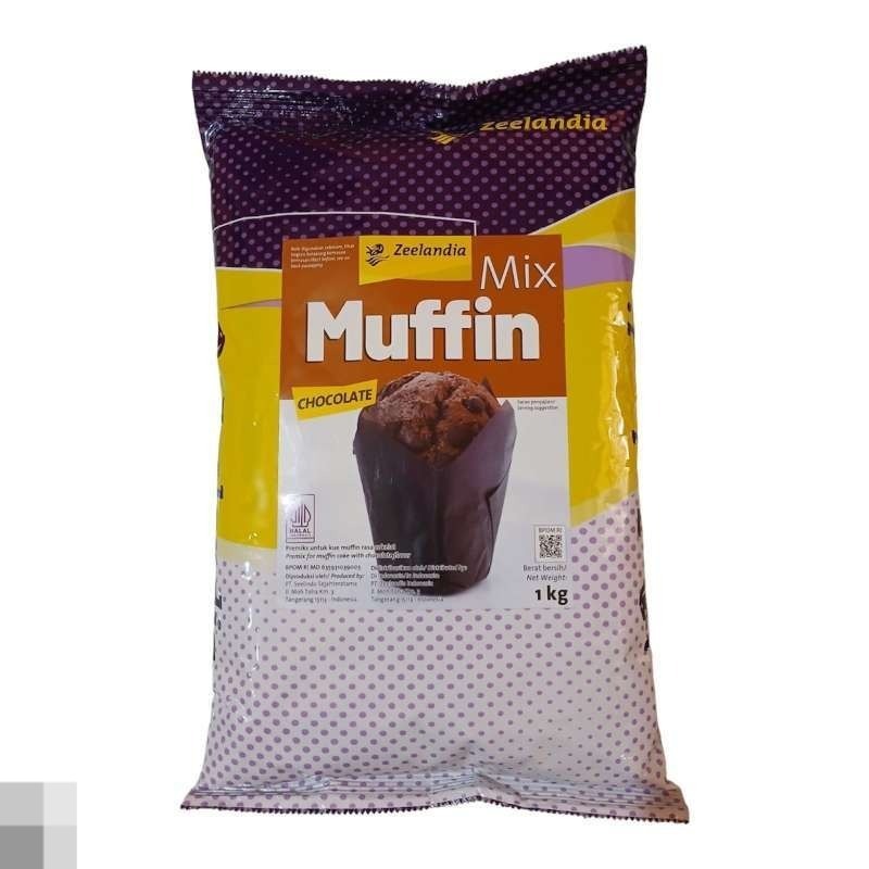 

ZEELANDIA MIX MUFFIN COKLAT TEPUNG 1KG, PREMIX U/ KUE MUFFIN PRAKTIS