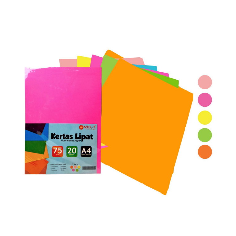 

VIS-1 Kertas Lipat A4 / Origami Paper Warna