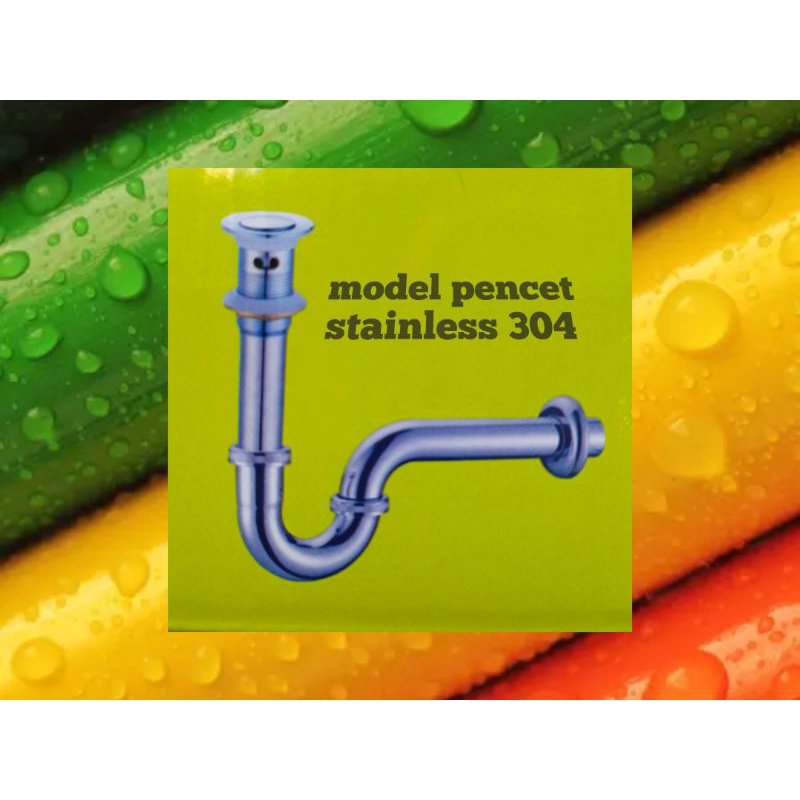 Sifon wastafel Leher Angsa/Sifon wastafel Stainless 304 Kedeng