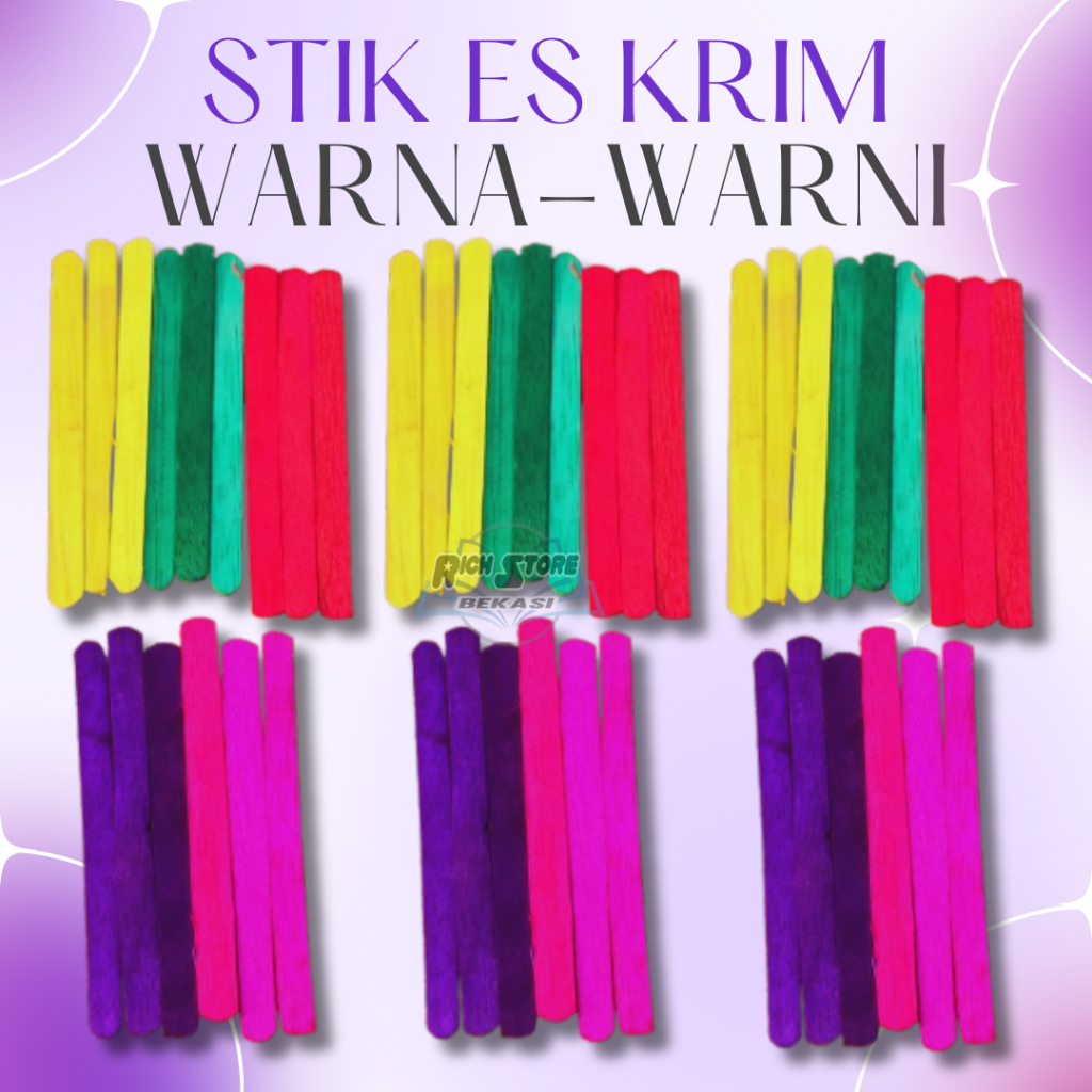 STIK ES KRIM KAYU ISI 50 PCS & 500 PCS STIK ES KRIM KERAJINAN