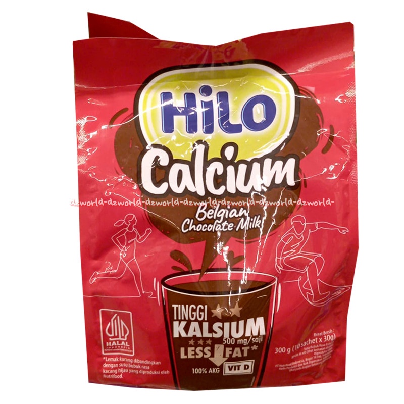 

Hilo Calcium 10sachet Belgian Chocolate Milk Susu Coklat Bubuk Kemasan Sachet Hailo Hi-lo Cokelat 300gr Tinggi Kalsium