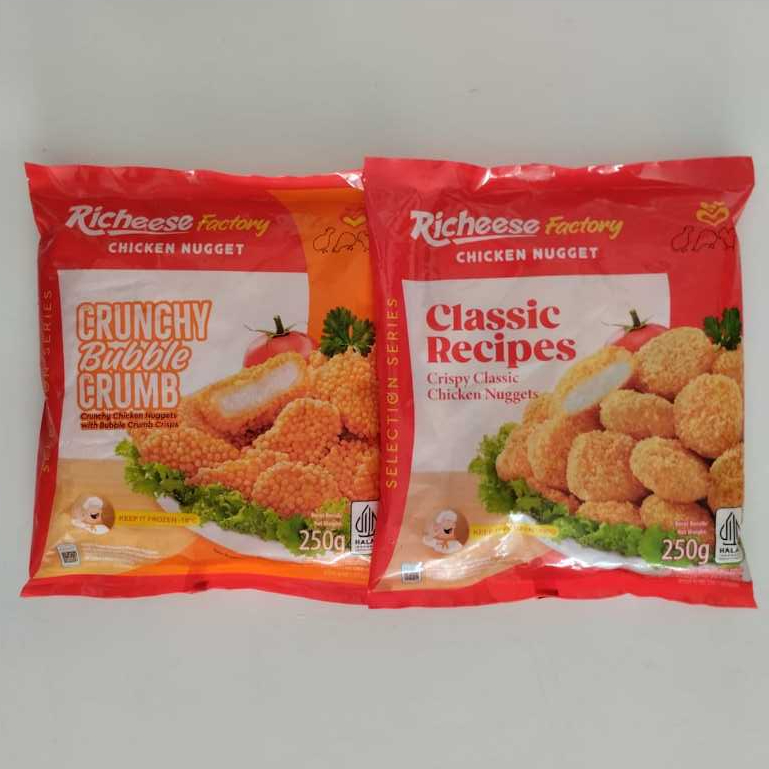 

Richeese Naget Ayam Classic dan Crunchy 250gr Chicken Nugget Richeese Halal