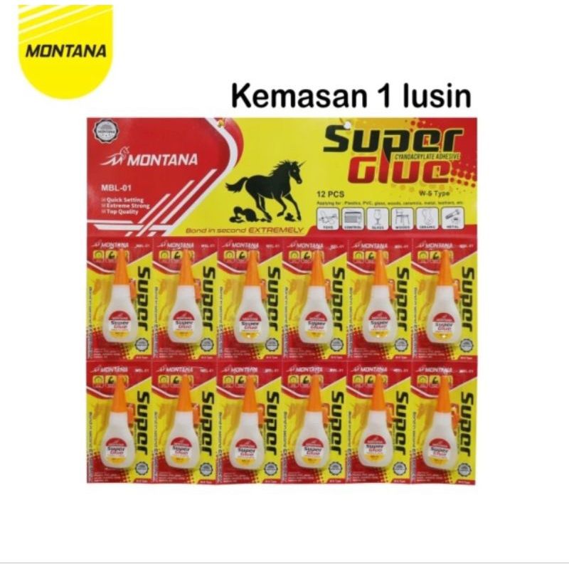 Lem besi renceng/lem kaca/super glue  MONTANA/MBL01