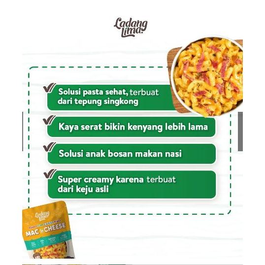 

Pasta Mac and Cheese 115g - Pasta Gluten Free Ladang Lima