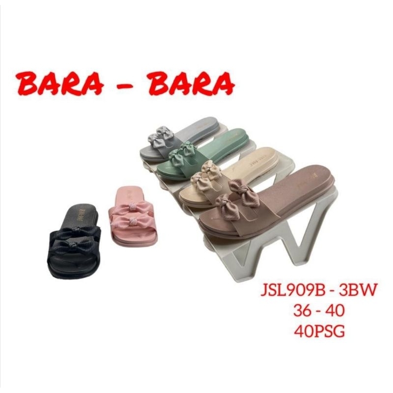 SANDAL WEDGES JELLY BARA BARA SANDAL SELOP DUA PITA (AA)