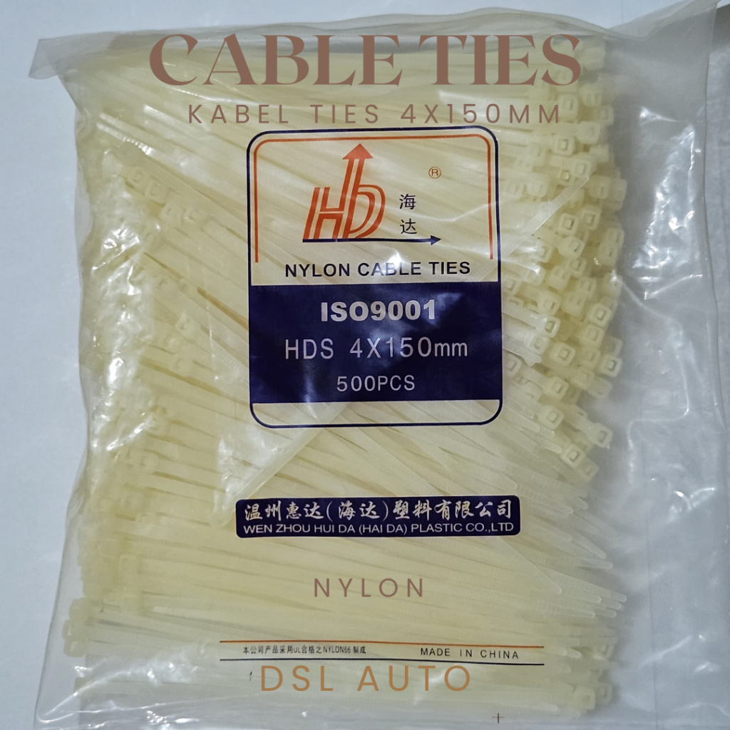 

Kabel Ties 4x150mm Nylon 100pcs/500pcs