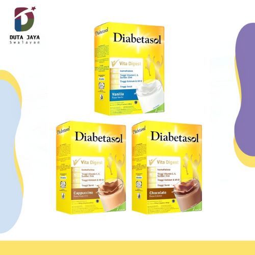 

Diabetasol Susu Nutrisi Diabetes Vanilla, Chocolate, Cappuccino 570 Gr