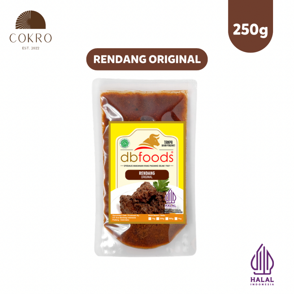 

Rendang Daging DBFOODS 250g Original Praktis Siap Makan Asli Padang