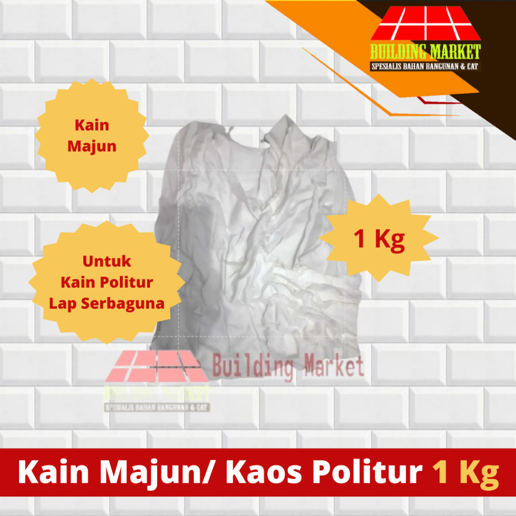 Kain Majun Kain Lap Majun Katun Perca Kain Politur Kaos Pelitur Putih